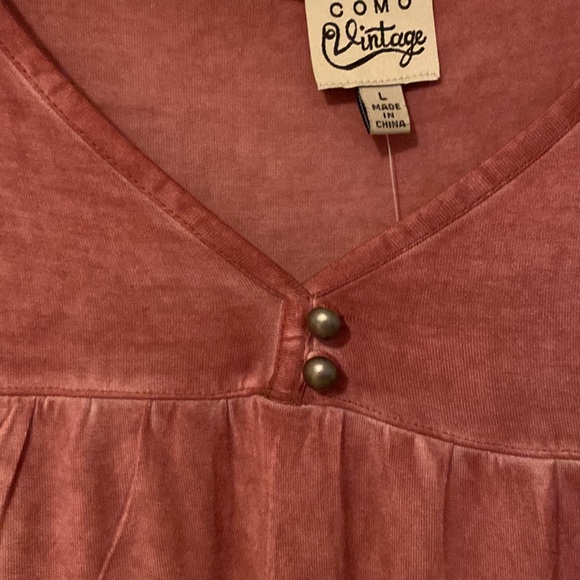 Como Vintage blouse, NWT, mauve, SZ L - Picture 4 of 5
